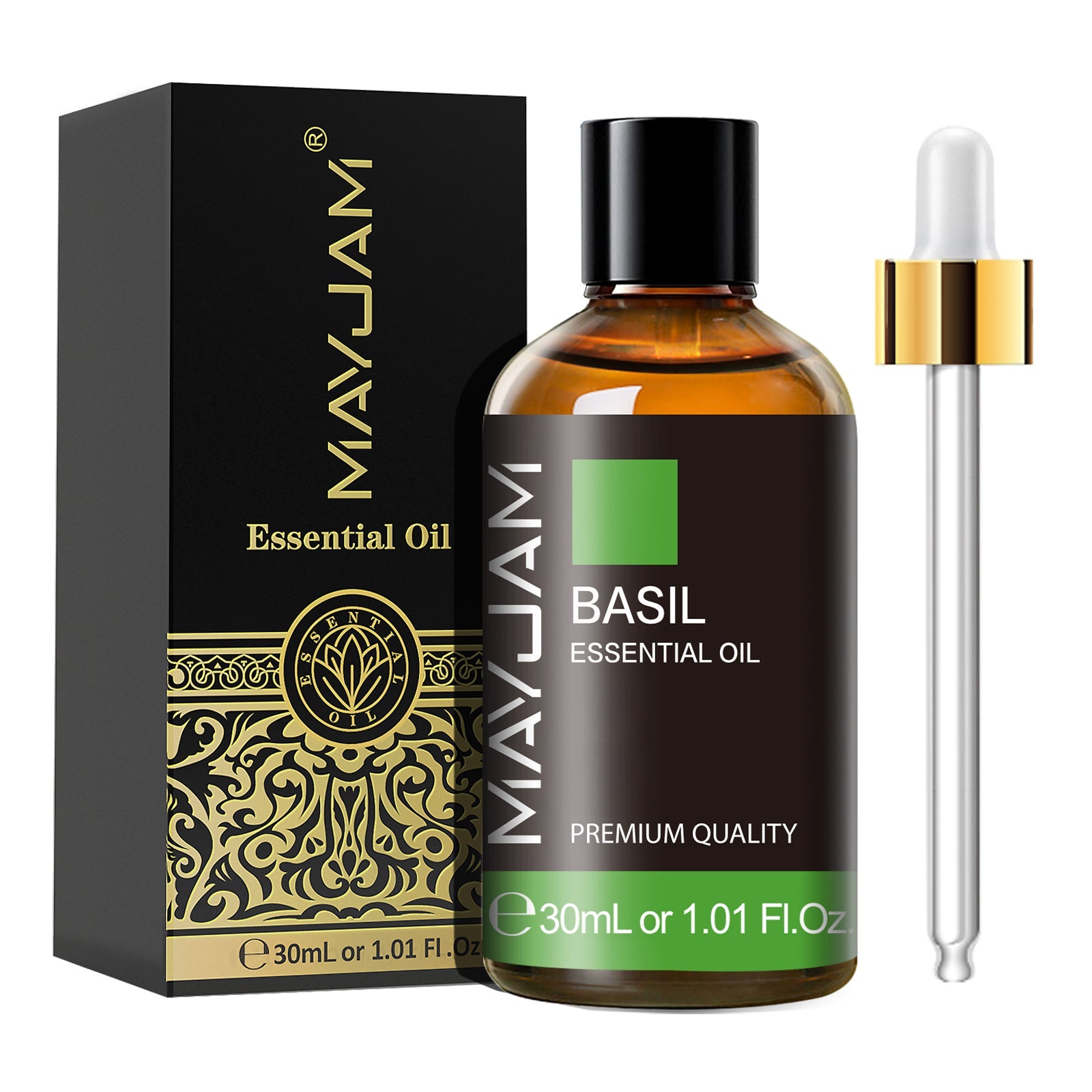 Basil Essential Oil 30ml | Natural Aromatherapy Scent | Mayjam Basil - 30ml